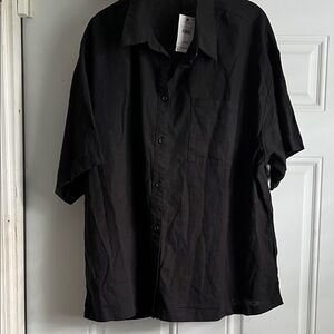 Haven Short Classic Black Button Down Shirt for Men